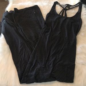 Vans Grey Striped Maxi Dress